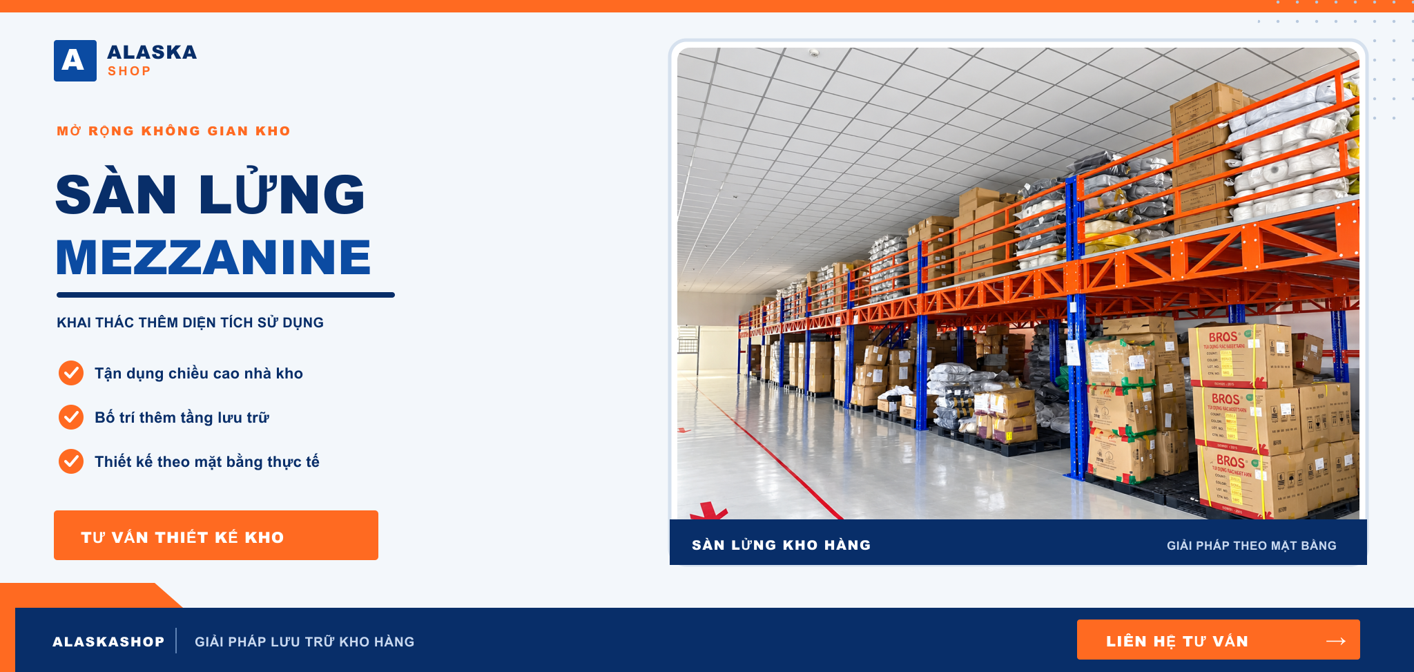 Sàn lửng Mezzanine — mở rộng diện tích sử dụng nhà kho