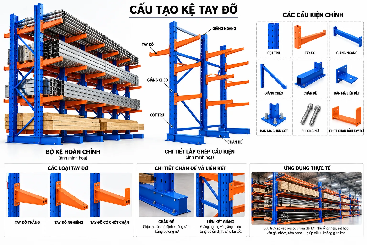 Kệ tay đỡ Cantilever